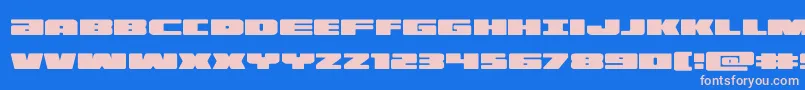 illumino Font – Pink Fonts on Blue Background