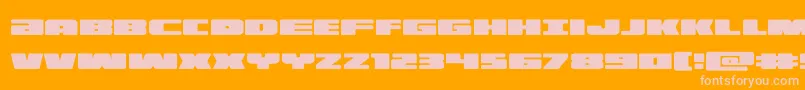 illumino Font – Pink Fonts on Orange Background