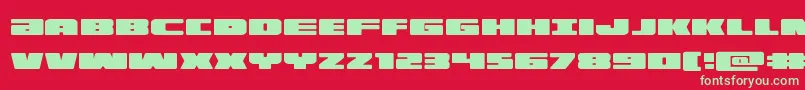 illumino Font – Green Fonts on Red Background