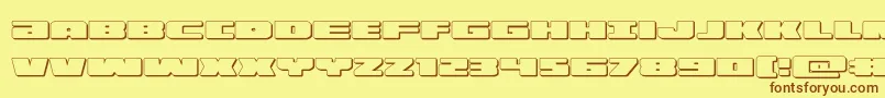 illumino3d Font – Brown Fonts on Yellow Background