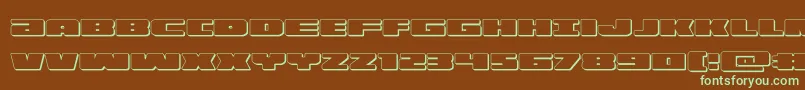 illumino3d Font – Green Fonts on Brown Background