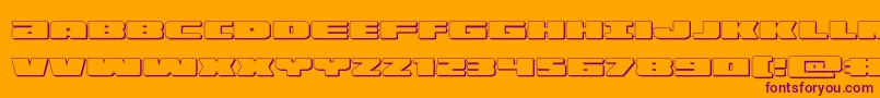 illumino3d Font – Purple Fonts on Orange Background