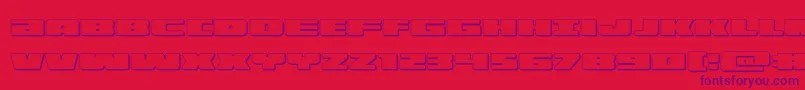 Police illumino3d – polices violettes sur fond rouge