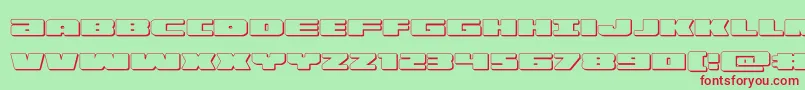 illumino3d Font – Red Fonts on Green Background