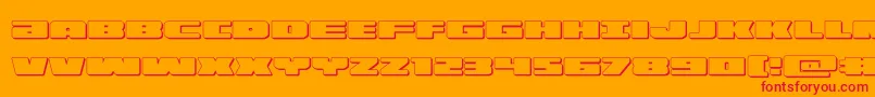 illumino3d-Schriftart – Rote Schriften auf orangefarbenem Hintergrund