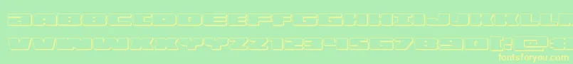 illumino3d-Schriftart – Gelbe Schriften auf grünem Hintergrund