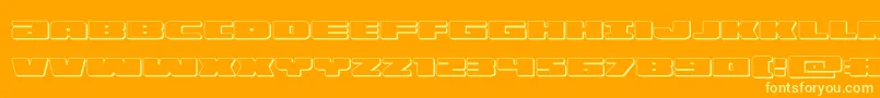 フォントillumino3d – オレンジの背景に黄色の文字