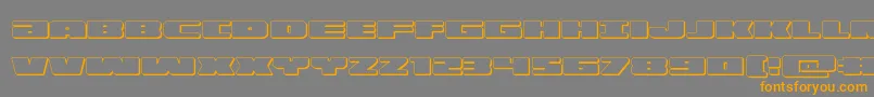 illumino3d-Schriftart – Orangefarbene Schriften auf grauem Hintergrund