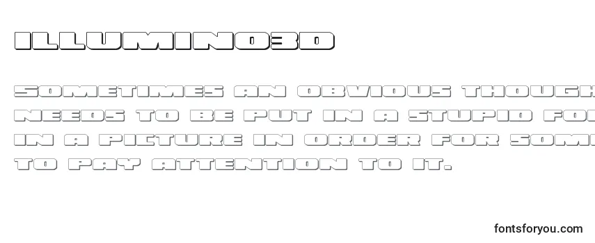 Обзор шрифта Illumino3d (130146)