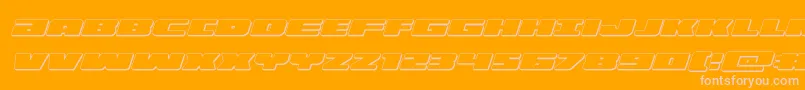 illumino3dital Font – Pink Fonts on Orange Background