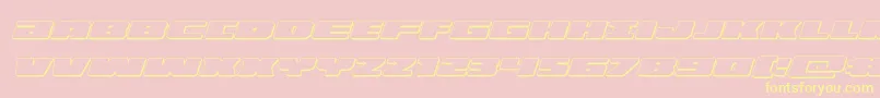 illumino3dital Font – Yellow Fonts on Pink Background