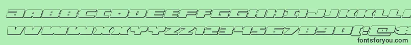 illumino3dital Font – Black Fonts on Green Background