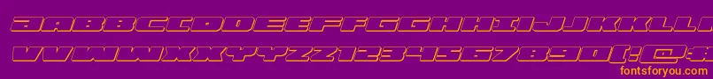 illumino3dital Font – Orange Fonts on Purple Background