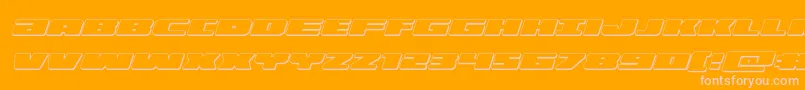 Police illumino3dital – polices roses sur fond orange