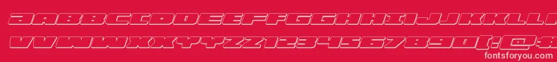 Police illumino3dital – polices roses sur fond rouge