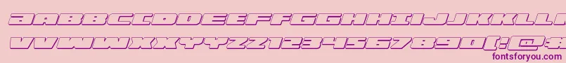 Fonte illumino3dital – fontes roxas em um fundo rosa