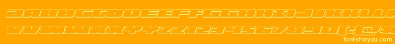 More about illumino3dital Font illumino3dital Font – Yellow Fonts on Orange Background