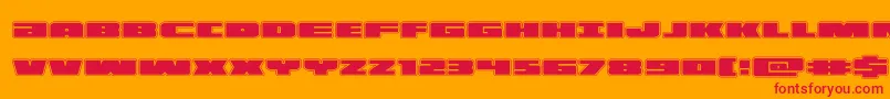 illuminoacad Font – Red Fonts on Orange Background