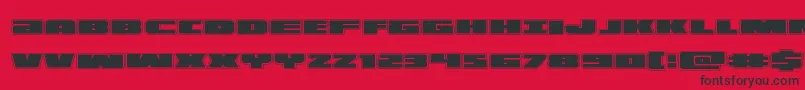 illuminoacad Font – Black Fonts on Red Background