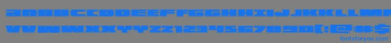 illuminoacad-Schriftart – Blaue Schriften auf grauem Hintergrund