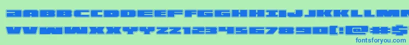 illuminoacad Font – Blue Fonts on Green Background