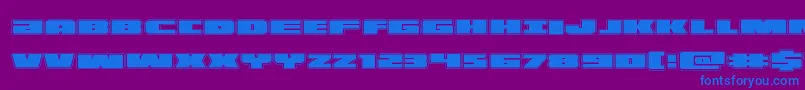 フォントilluminoacad – 紫色の背景に青い文字