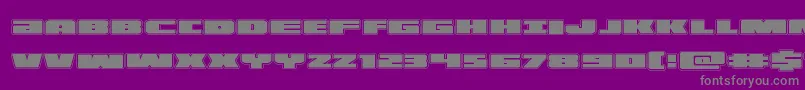 フォントilluminoacad – 紫の背景に灰色の文字