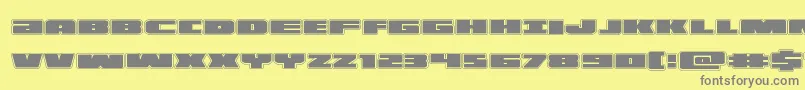 illuminoacad Font – Gray Fonts on Yellow Background