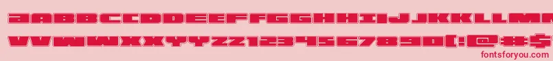 illuminoacad-Schriftart – Rote Schriften auf rosa Hintergrund