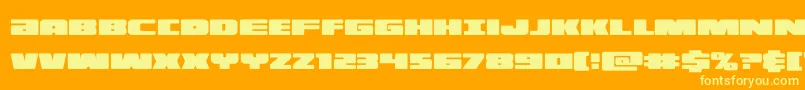 illuminocond Font – Yellow Fonts on Orange Background