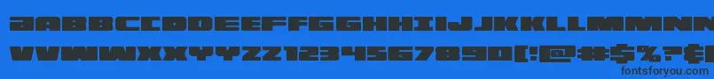 Шрифт illuminocond – чёрные шрифты на синем фоне