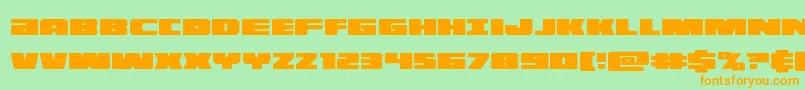 illuminocond Font – Orange Fonts on Green Background