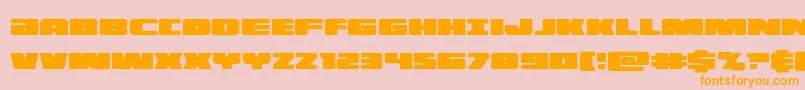 illuminocond-Schriftart – Orangefarbene Schriften auf rosa Hintergrund