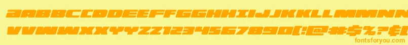 illuminocondital Font – Orange Fonts on Yellow Background