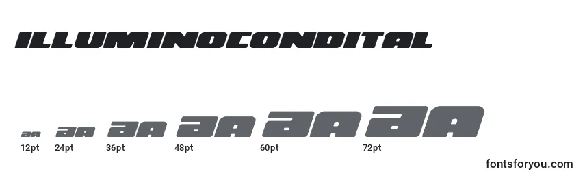 Illuminocondital (130155) Font Sizes