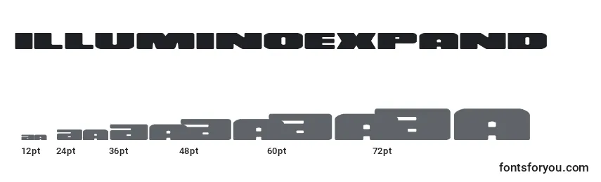 Размеры шрифта Illuminoexpand (130157)
