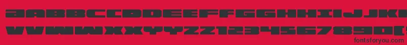 illuminoexpand Font – Black Fonts on Red Background