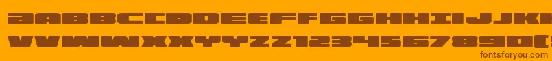 illuminoexpand Font – Brown Fonts on Orange Background