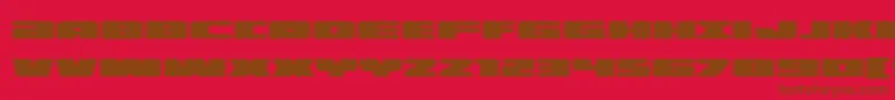 illuminoexpand Font – Brown Fonts on Red Background