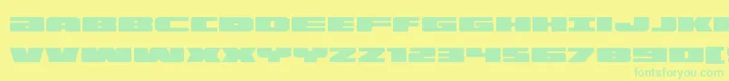 illuminoexpand Font – Green Fonts on Yellow Background