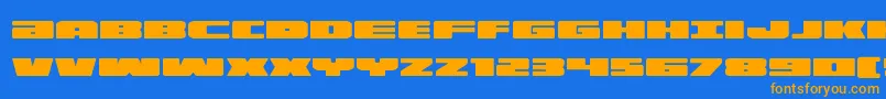 illuminoexpand Font – Orange Fonts on Blue Background