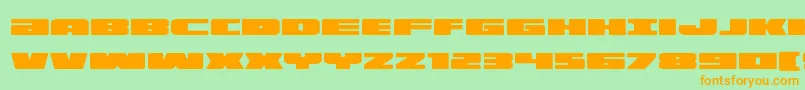 illuminoexpand Font – Orange Fonts on Green Background
