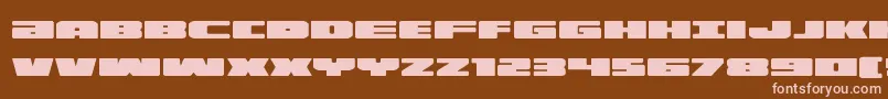 illuminoexpand Font – Pink Fonts on Brown Background
