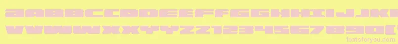 Czcionka illuminoexpand – różowe czcionki na żółtym tle