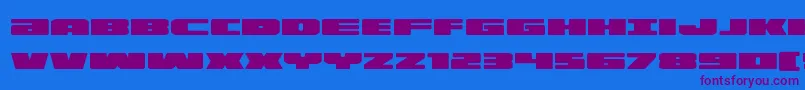illuminoexpand Font – Purple Fonts on Blue Background