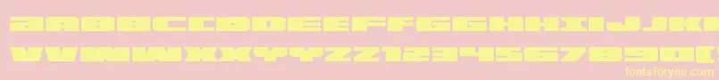 Fonte illuminoexpand – fontes amarelas em um fundo rosa