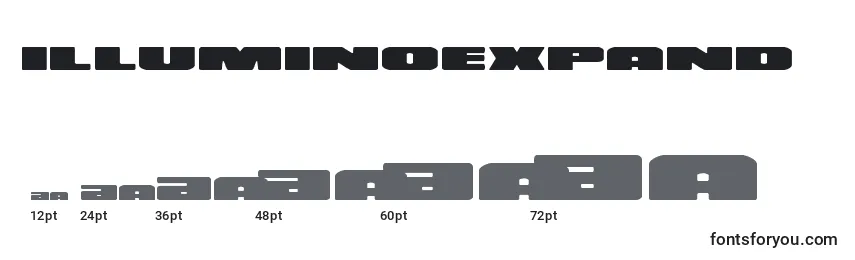 Размеры шрифта Illuminoexpand (130158)