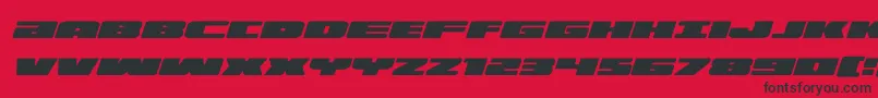 illuminoexpandital Font – Black Fonts on Red Background