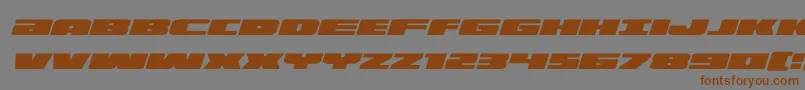 Czcionka illuminoexpandital – brązowe czcionki na szarym tle