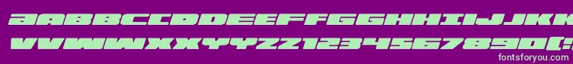 illuminoexpandital Font – Green Fonts on Purple Background